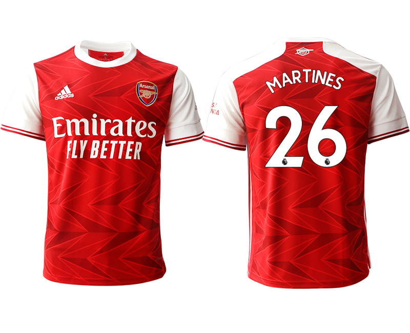 Men 2020-2021 club Arsenal home aaa version #26 red Soccer Jerseys->arsenal jersey->Soccer Club Jersey